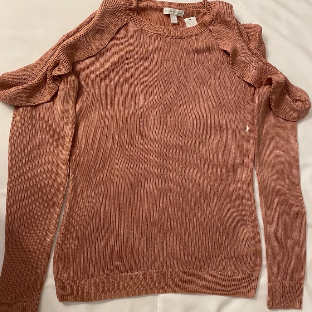 Women’s Crew Neck Sweater w/ Shoulder Cut outs